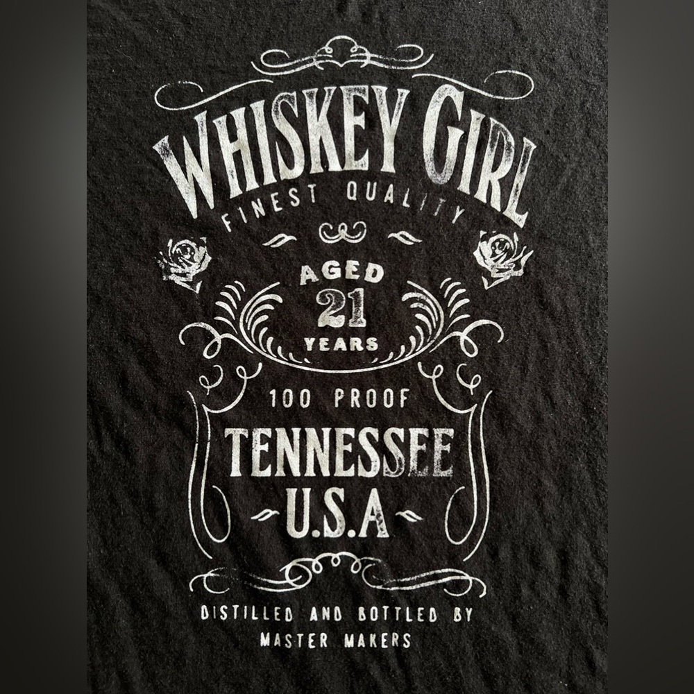 TORRID Whiskey Girl Classic Fit Black Crew Top